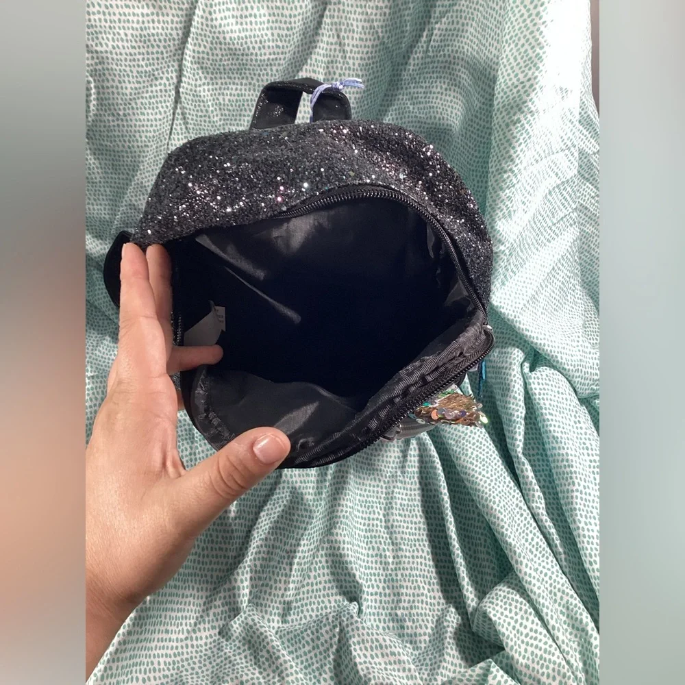 Girls Black Unicorn Backpack